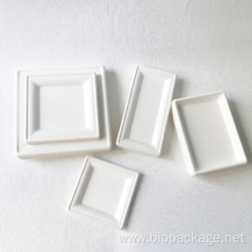 Disposable rectangular plate takeaway sugarcane plate